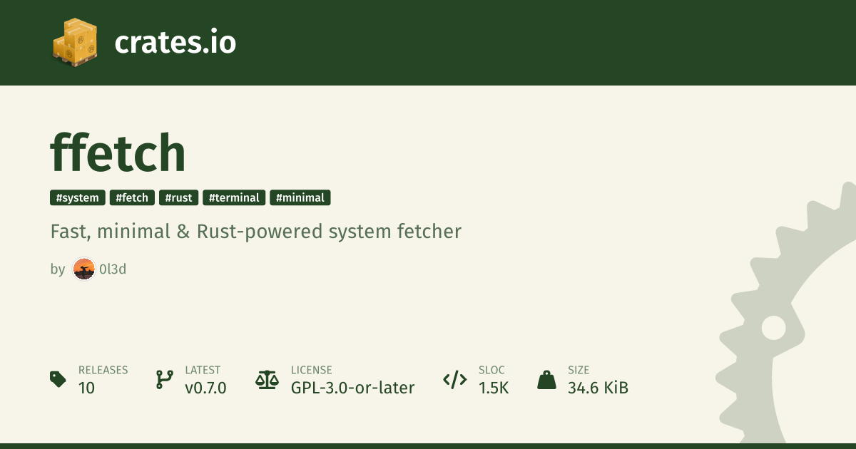 ffetch - crates.io: Rust Package Registry