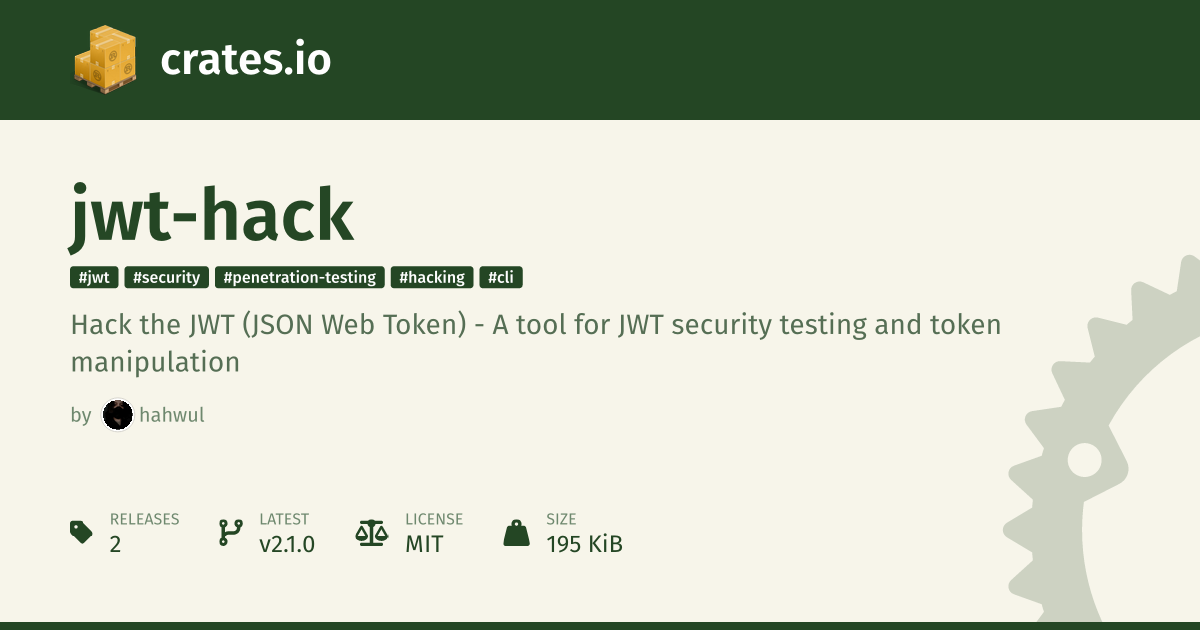 jwt-hack - crates.io: Rust Package Registry