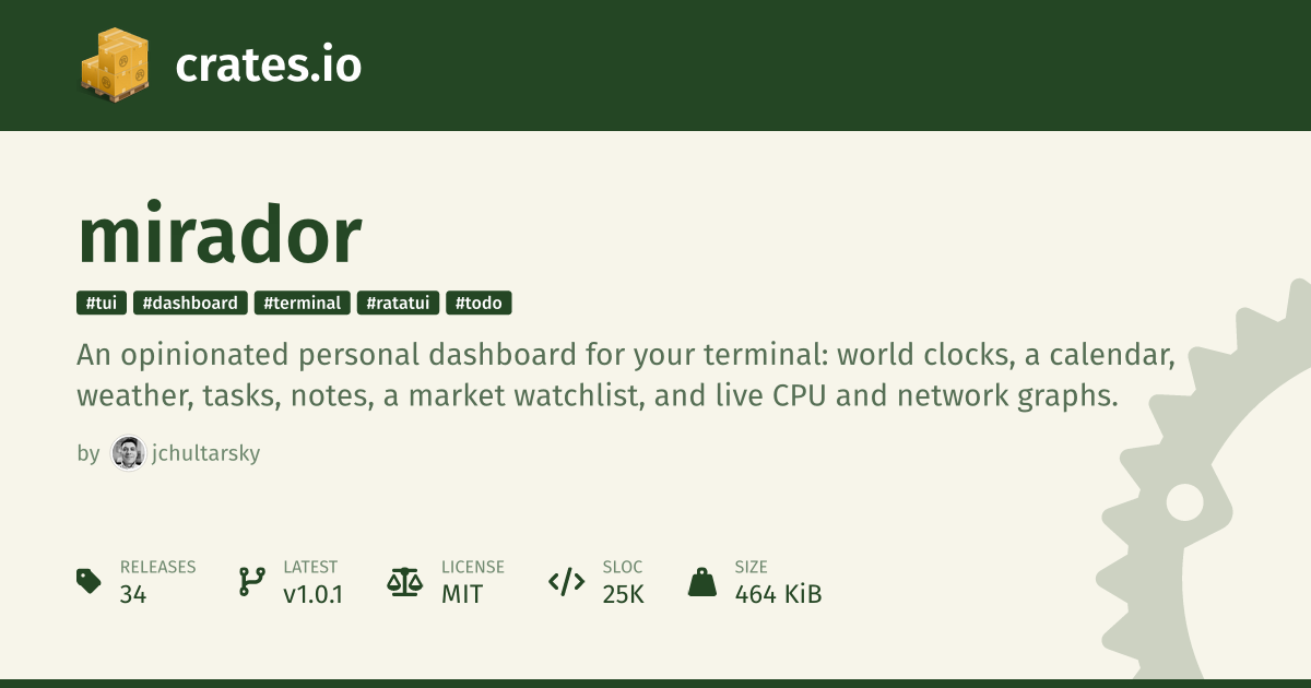 mirador website preview