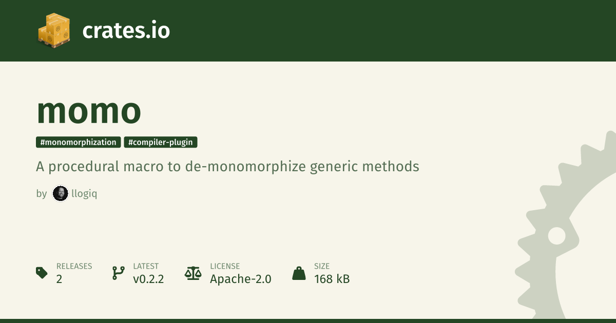 momo - crates.io: Rust Package Registry