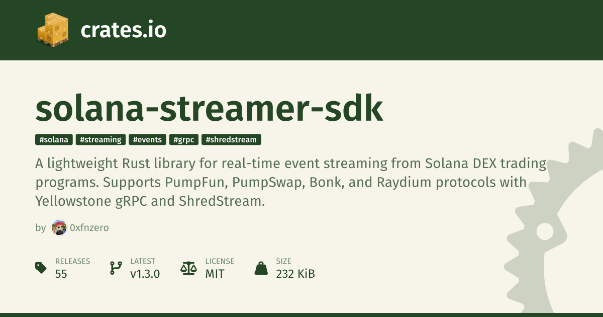solana-streamer-sdk - crates.io: Rust Package Registry